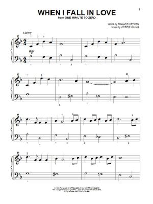 When I Fall in Love Sheet Music: The Enchantment of Notes in the Realm of Love